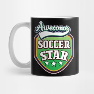 Awesome Soccer Star logo Mug